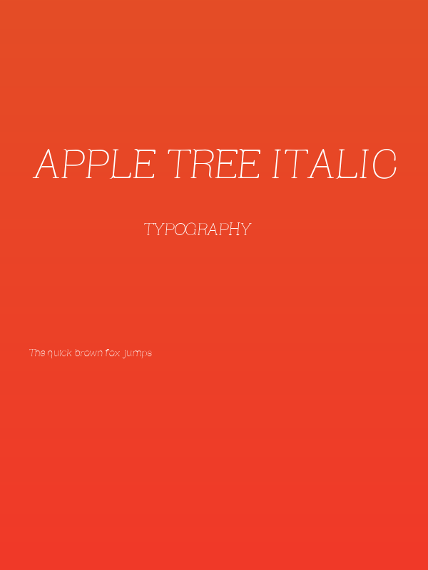 Apple Tree Italic Poster