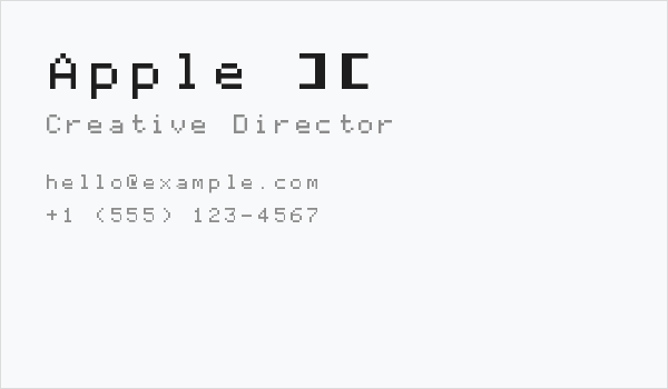 Apple ][ Business Card
