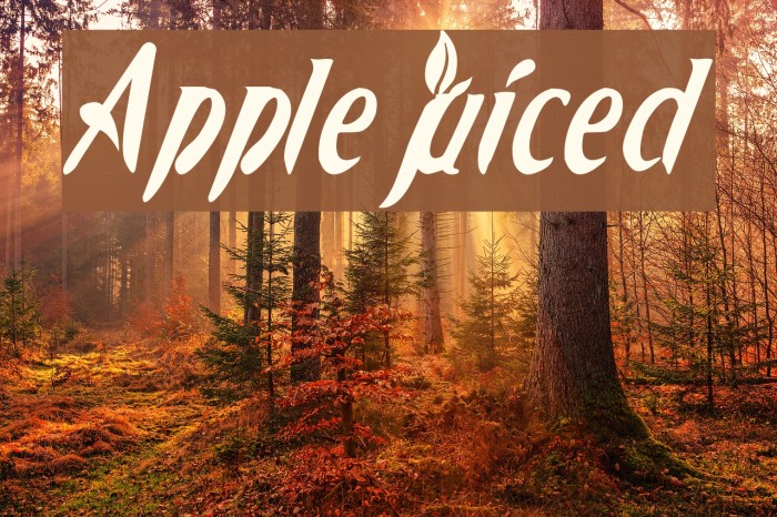 AppleJuiced Font examples