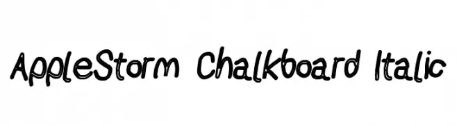 AppleStorm Chalkboard Italic  Frei Schriftart Herunterladen