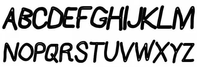 AppleStorm Chalkboard Italic फ़ॉन्ट अपरकेस