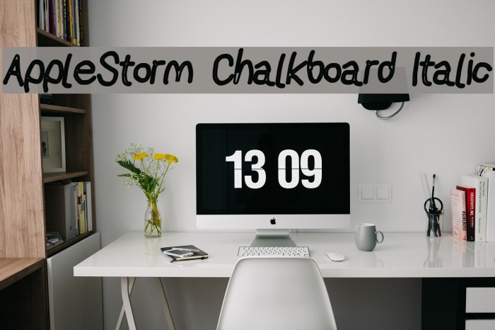 AppleStorm Chalkboard Italic Font examples