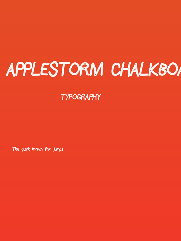 AppleStorm Chalkboard Italic Poster