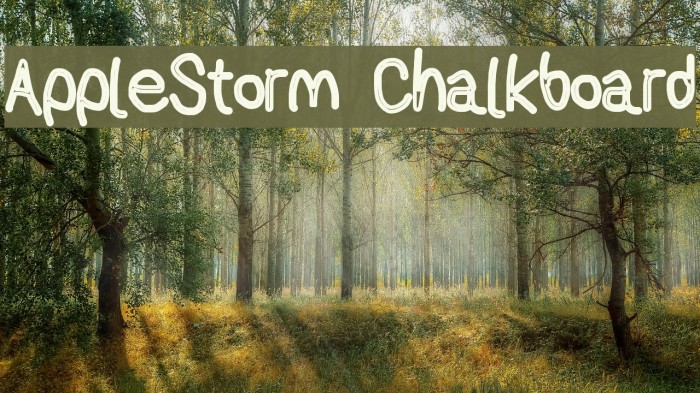 AppleStorm Chalkboard Font examples