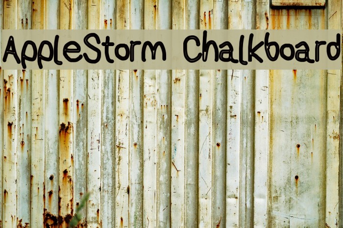 AppleStorm Chalkboard Font examples