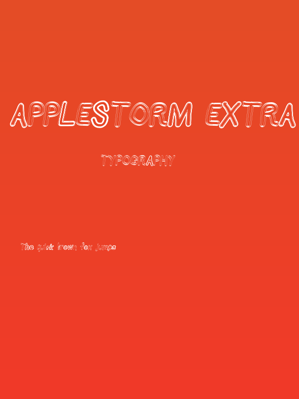 AppleStorm Extra Bold Blurry Fax Italic Poster