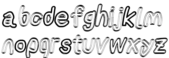 AppleStorm Extra Bold Blurry Fax Italic Font LOWERCASE