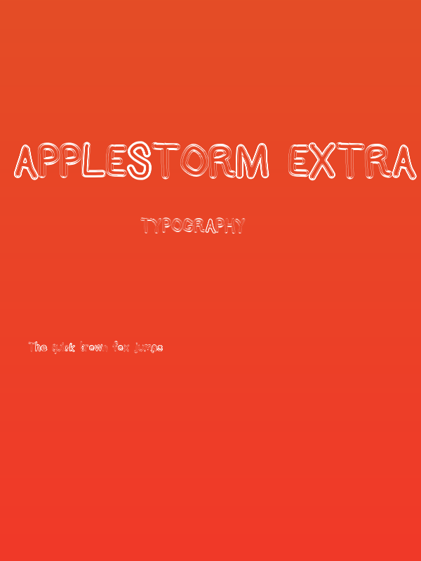 AppleStorm Extra Bold Blurry Fax Poster