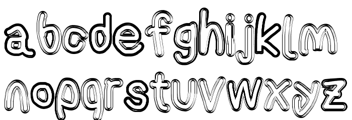 AppleStorm Extra Bold Blurry Fax Font LOWERCASE