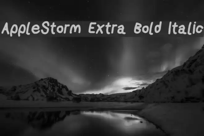 AppleStorm Extra Bold Italic Example 1