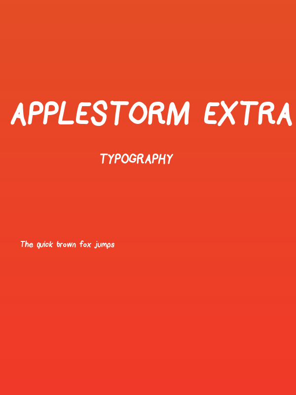 AppleStorm Extra Bold Italic Poster