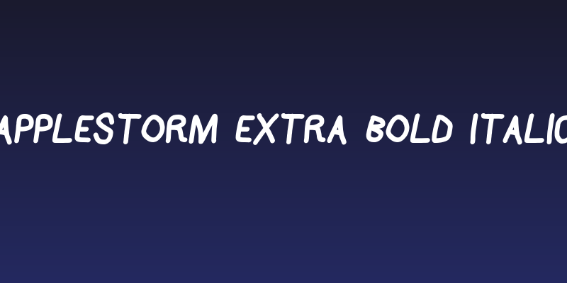 AppleStorm Extra Bold Italic Social Header