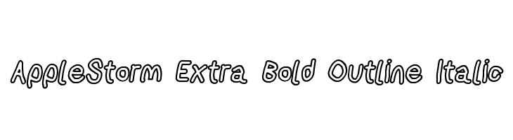 AppleStorm Extra Bold Outline Italic  Descarca Fonturi Gratis