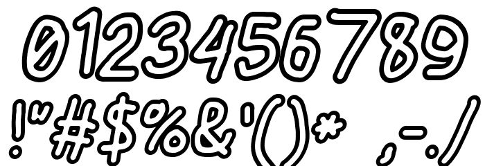 AppleStorm Extra Bold Outline Italic Font OTHER CHARS