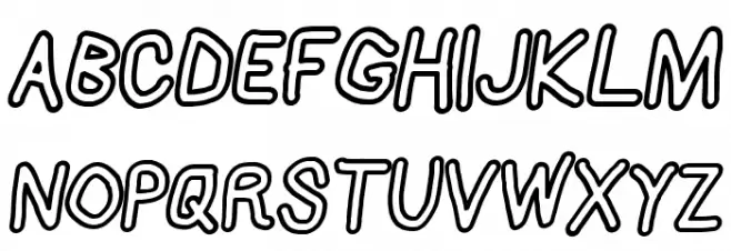 AppleStorm Extra Bold Outline Italic 字体 大写