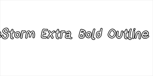 AppleStorm Extra Bold Outline Italic Logo