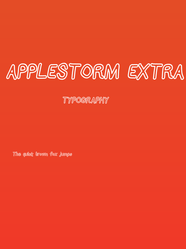 AppleStorm Extra Bold Outline Italic Poster