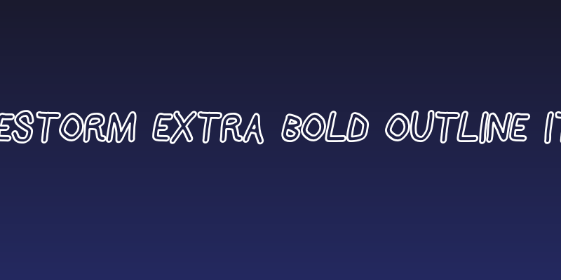 AppleStorm Extra Bold Outline Italic Social Header