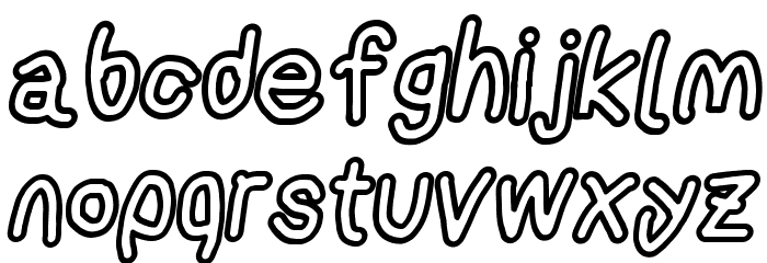 AppleStorm Extra Bold Outline Italic Font LOWERCASE