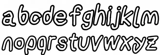 AppleStorm Extra Bold Outline Italic Fuentes MINÚSCULAS