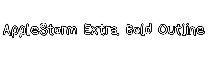 AppleStorm Extra Bold Outline  免费字体下载