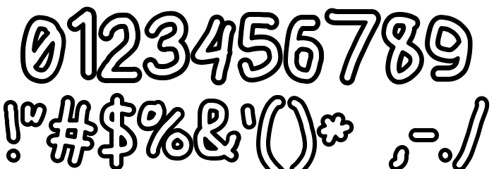 AppleStorm Extra Bold Outline Font OTHER CHARS