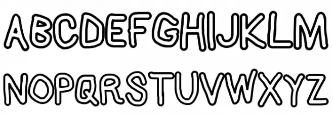 AppleStorm Extra Bold Outline Schriftart Groß