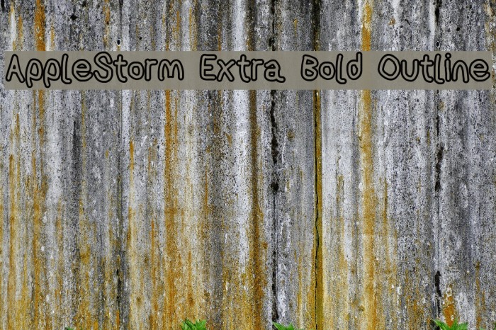 AppleStorm Extra Bold Outline Font examples