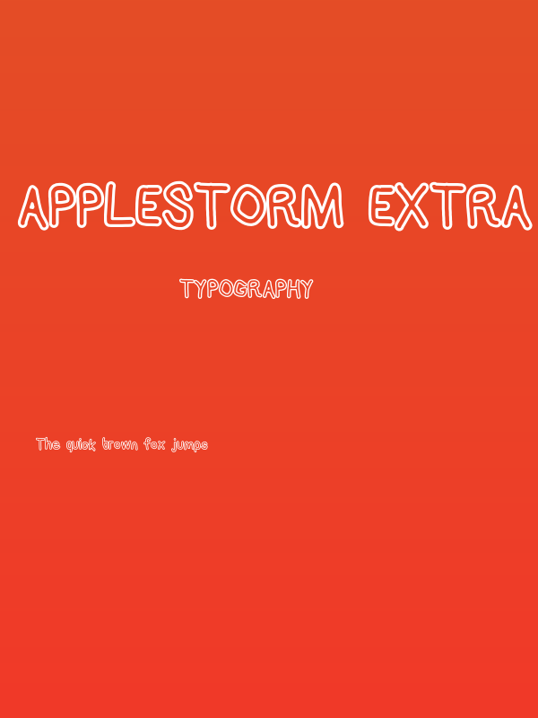 AppleStorm Extra Bold Outline Poster