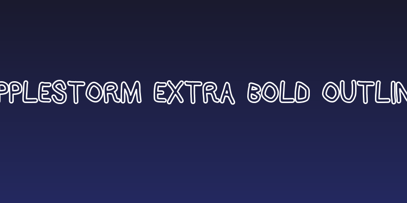 AppleStorm Extra Bold Outline Social Header