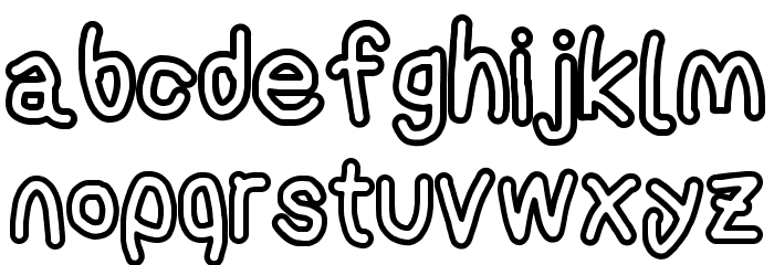 AppleStorm Extra Bold Outline Font LOWERCASE
