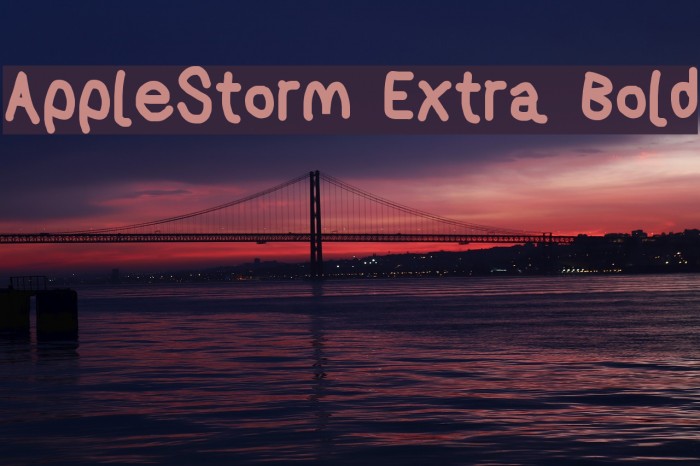 AppleStorm Extra Bold Font examples