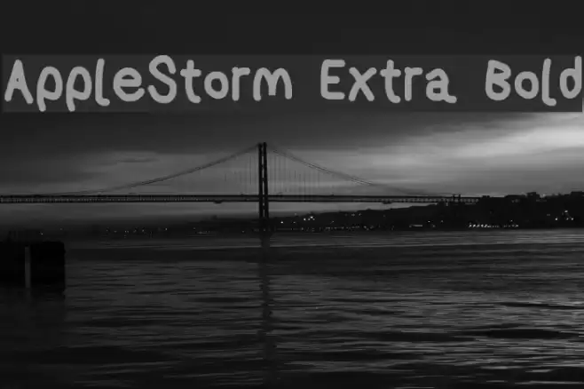 AppleStorm Extra Bold Font examples