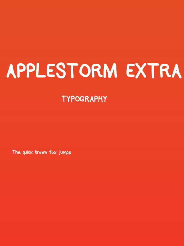 AppleStorm Extra Bold Poster