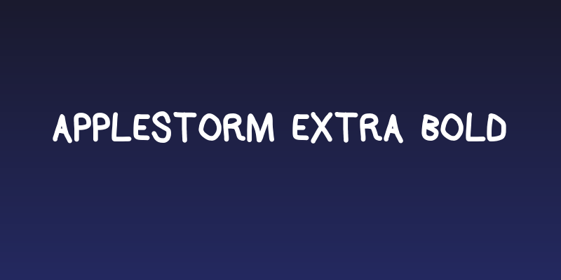 AppleStorm Extra Bold Social Header