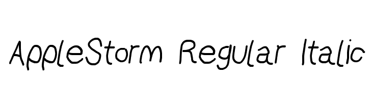 AppleStorm Regular Italic  免费字体下载
