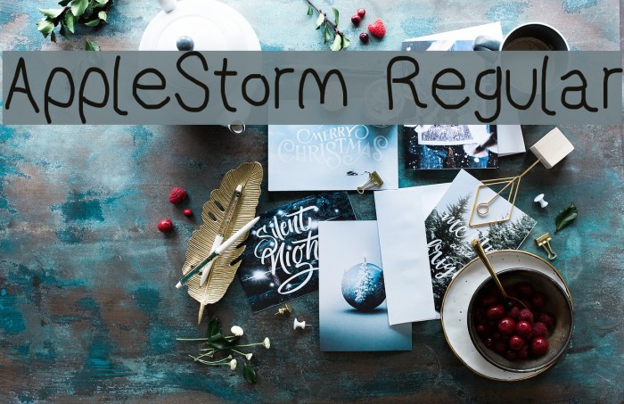 AppleStorm Regular Font examples