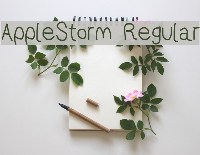 AppleStorm Regular Font examples