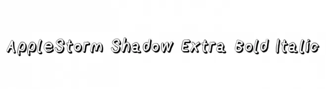 AppleStorm Shadow Extra Bold Italic  免费字体下载