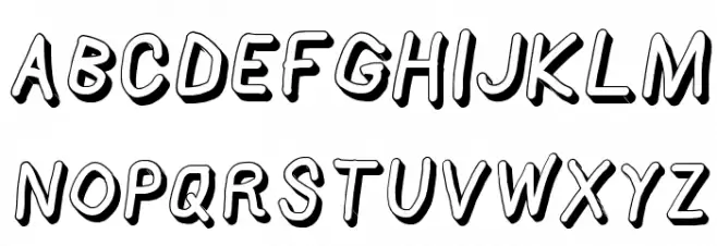 AppleStorm Shadow Extra Bold Italic 字体 大写