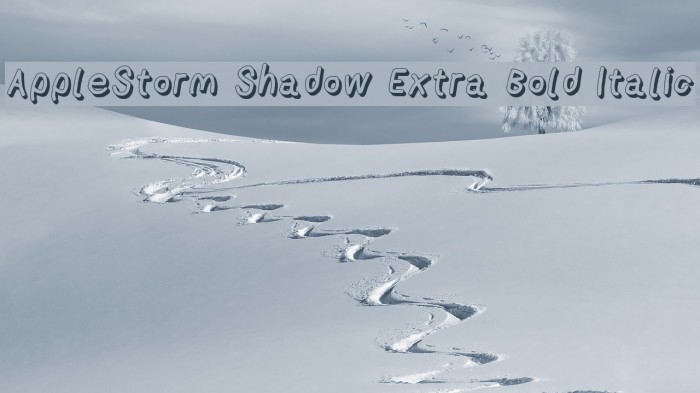 AppleStorm Shadow Extra Bold Italic Font examples