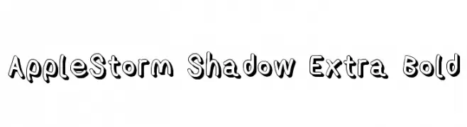 AppleStorm Shadow Extra Bold  font caratteri gratis