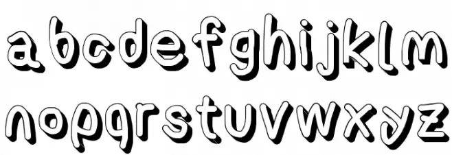 AppleStorm Shadow Extra Bold フォント 小文字