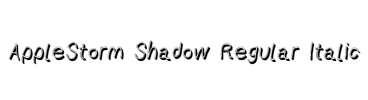 AppleStorm Shadow Regular Italic Font