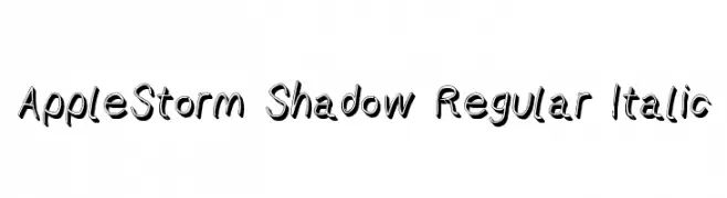 AppleStorm Shadow Regular Italic  baixar fontes gratis