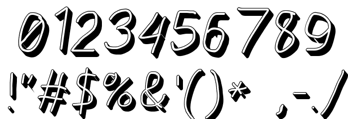 AppleStorm Shadow Regular Italic Font OTHER CHARS