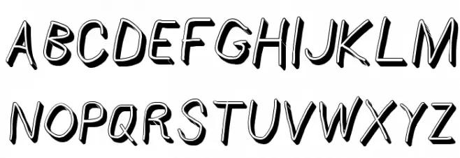 AppleStorm Shadow Regular Italic Font Litere mari