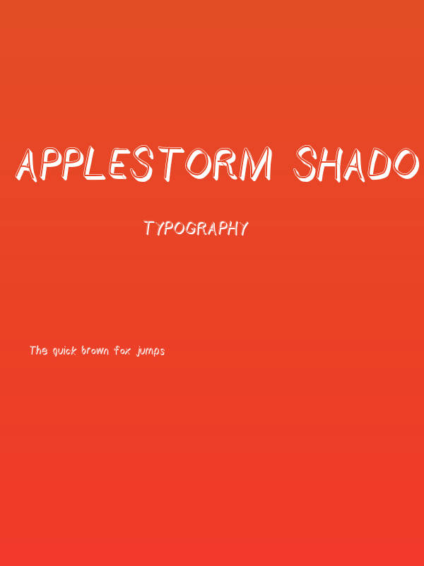 AppleStorm Shadow Regular Italic Poster