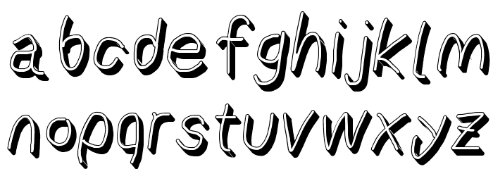 AppleStorm Shadow Regular Italic Font LOWERCASE