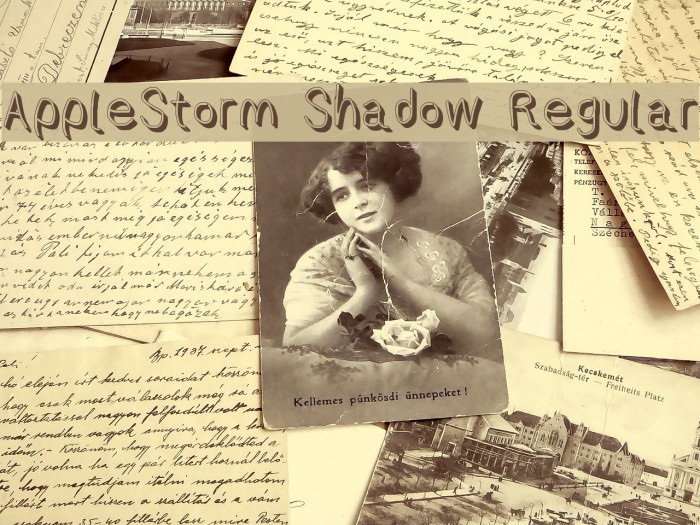 AppleStorm Shadow Regular Font examples